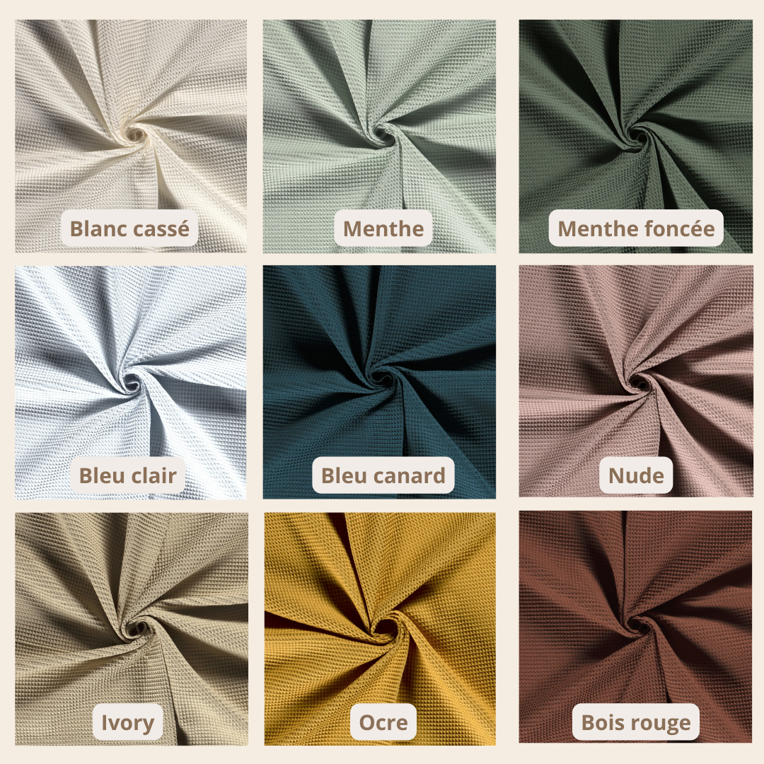 Poncho de bain fait main bébé et enfant - Tissus Nid d'abeille